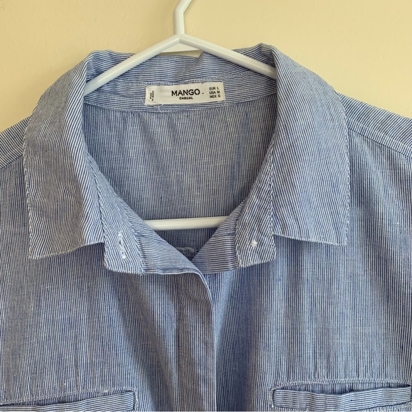 Mango striped romper . sz M - Picture 3 of 8